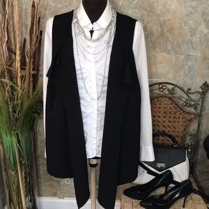 Simply Emma. 🌹 Stunning Deep rich black double layered long vest.